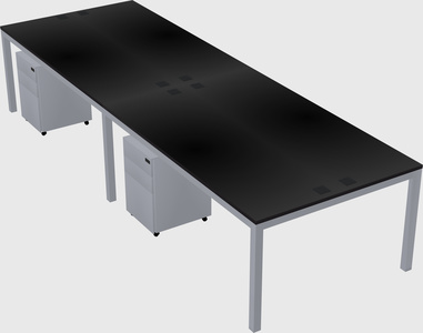 Shared rectangular desk