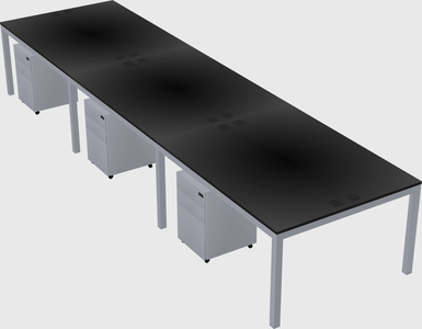 Shared rectangular desk