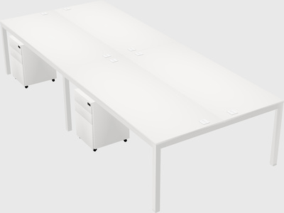 Shared rectangular desk