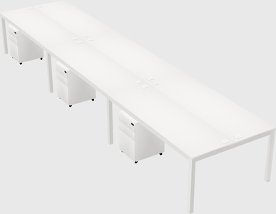 Shared rectangular desk