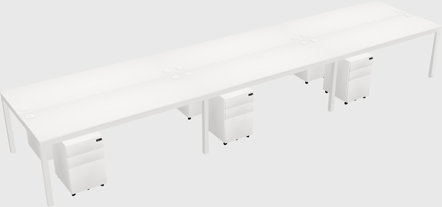 Shared rectangular desk