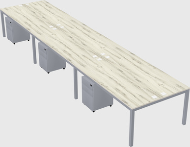 Shared rectangular desk