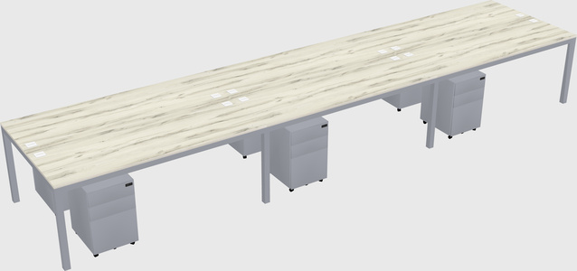 Shared rectangular desk