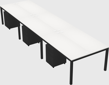 Shared rectangular desk