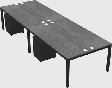 Shared rectangular desk
