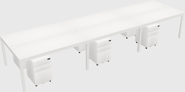 Shared rectangular desk