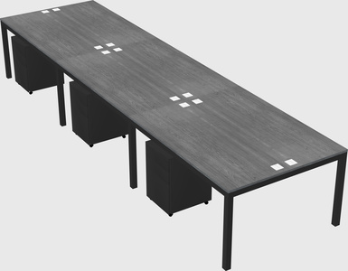Shared rectangular desk