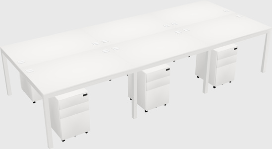 Shared rectangular desk