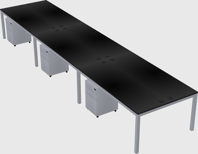 Shared rectangular desk