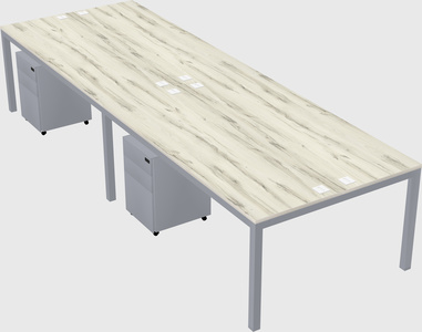 Shared rectangular desk