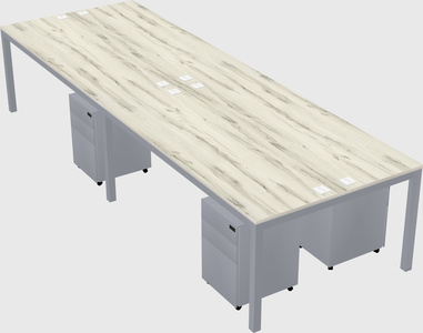 Shared rectangular desk
