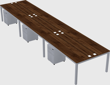 Shared rectangular desk