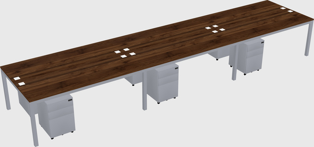 Shared rectangular desk