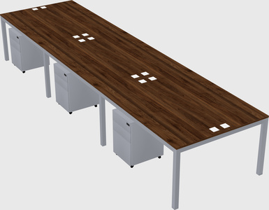 Shared rectangular desk