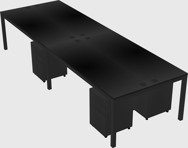 Shared rectangular desk