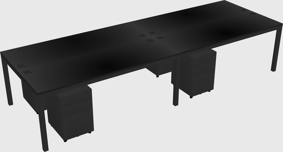 Shared rectangular desk