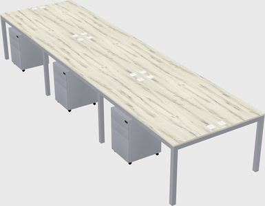 Shared rectangular desk
