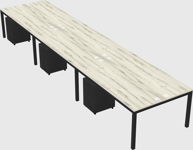 Shared rectangular desk