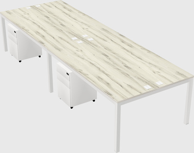 Shared rectangular desk