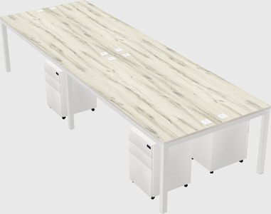 Shared rectangular desk