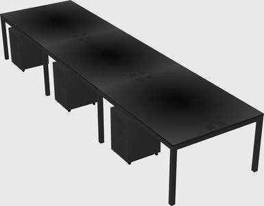 Shared rectangular desk
