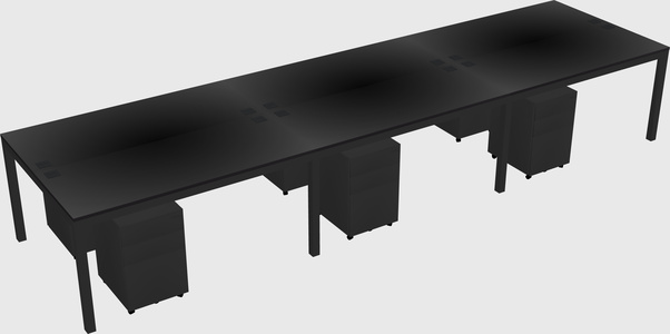 Shared rectangular desk