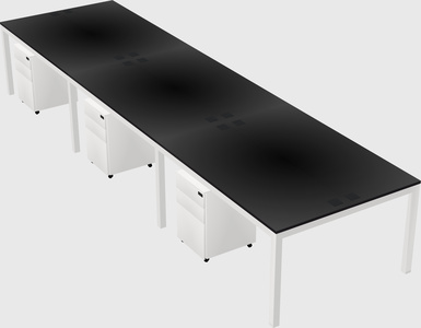 Shared rectangular desk