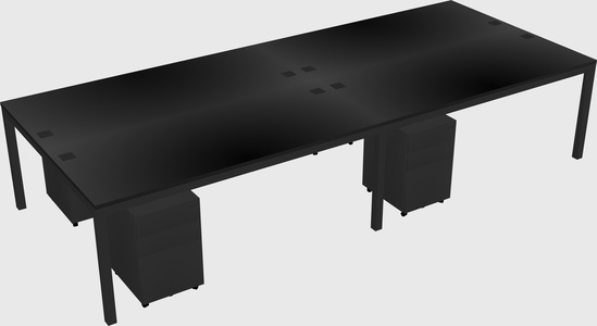 Shared rectangular desk