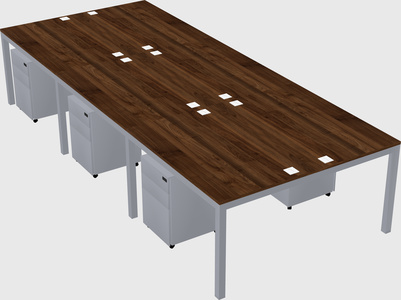 Shared rectangular desk
