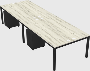 Shared rectangular desk