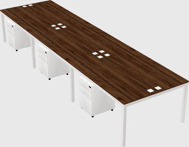 Shared rectangular desk