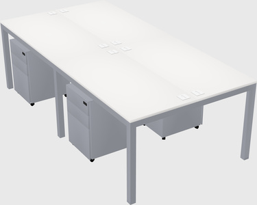 Shared rectangular desk