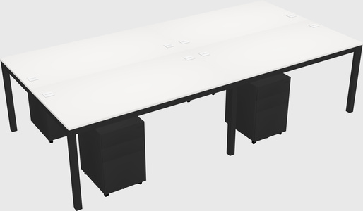 Shared rectangular desk