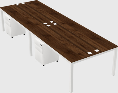 Shared rectangular desk