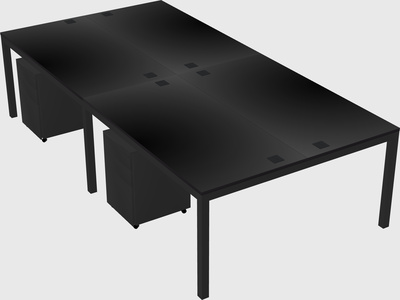 Shared rectangular desk