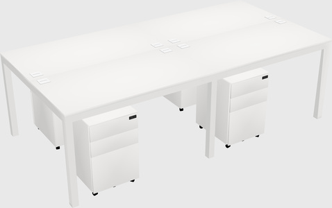 Shared rectangular desk