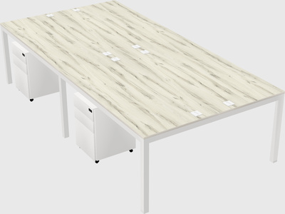 Shared rectangular desk