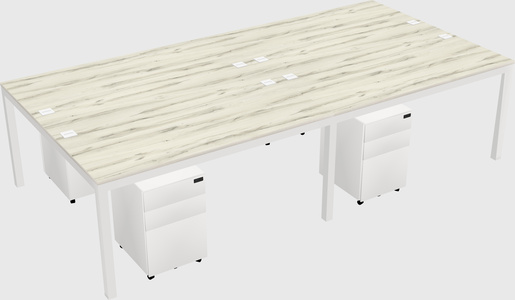 Shared rectangular desk