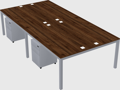 Shared rectangular desk