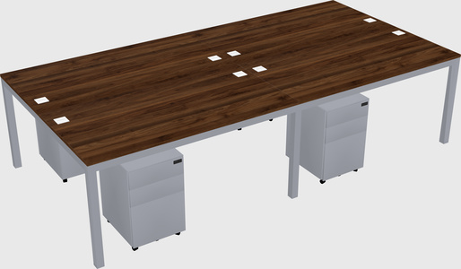 Shared rectangular desk