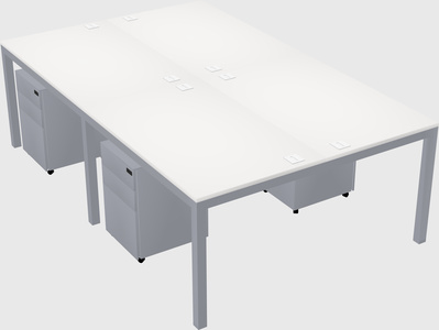 Shared rectangular desk