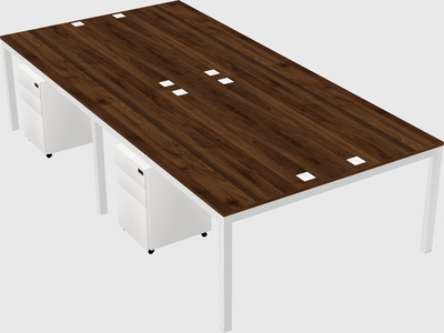 Shared rectangular desk