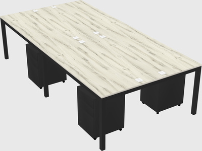 Shared rectangular desk