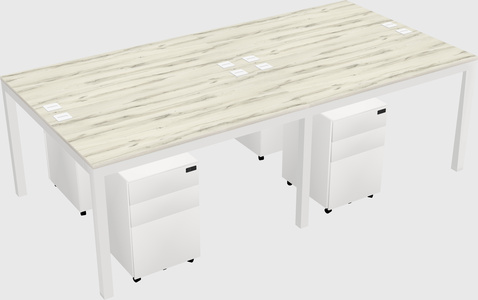Shared rectangular desk
