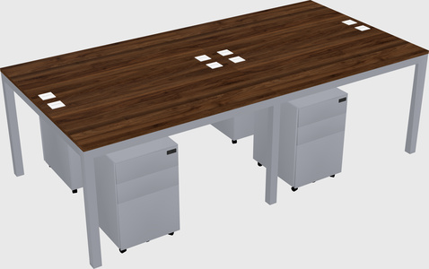 Shared rectangular desk