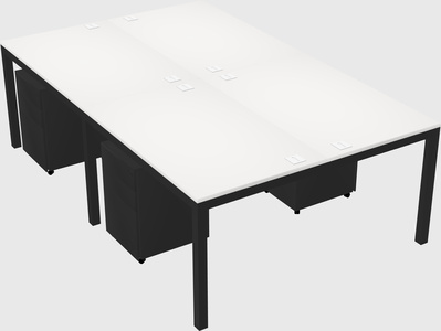 Shared rectangular desk