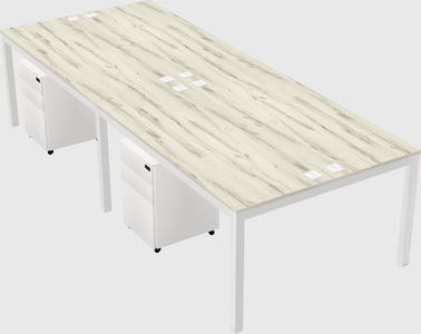 Shared rectangular desk