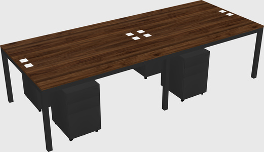 Shared rectangular desk