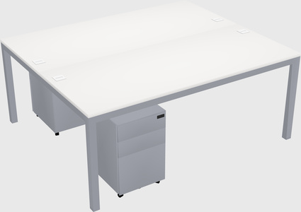 Shared rectangular desk