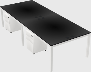 Shared rectangular desk